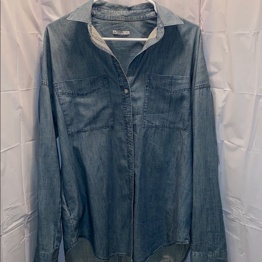 GAP 1969 Women Denim Shirt Chambray